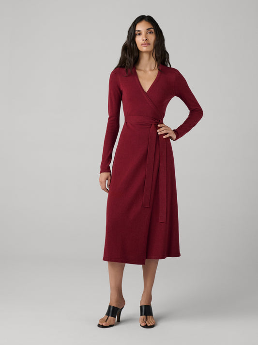 Astrid Cashmere Wool Wrap Dress