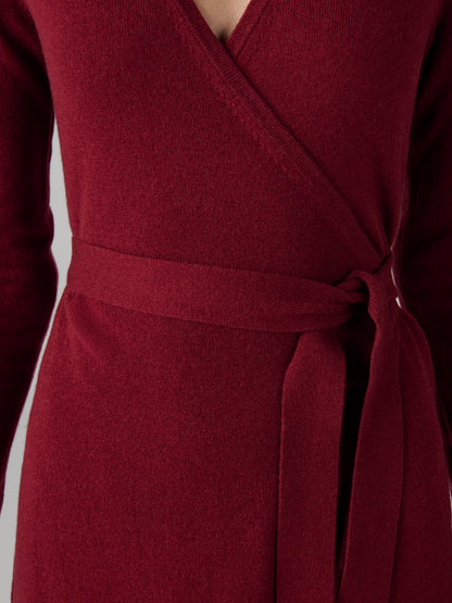 Astrid Cashmere Wool Wrap Dress